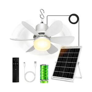Rechargeable Solar Powered Patio Ceiling Light Fan