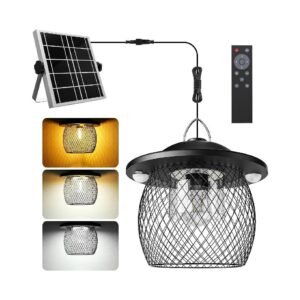 Metal Net Cover Solar Shed Pendant Light