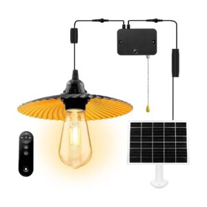 Metal Chandelier Solar Pendant Outdoor Light