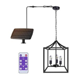 Solar Farmhouse Hanging Chandelier Gazebo Light